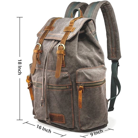 GEARONIC 21L Vintage Look Canvas Backpack Unisex Adult main image 5